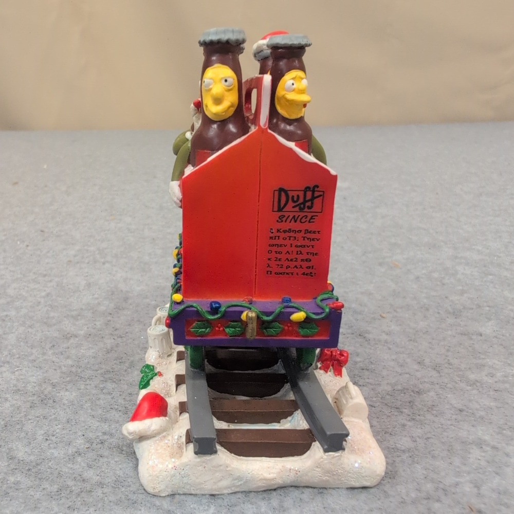 The Simpsons Packing Up for Christmas Duff Beer Train Sculpture 2005 - Picture 3 of 6